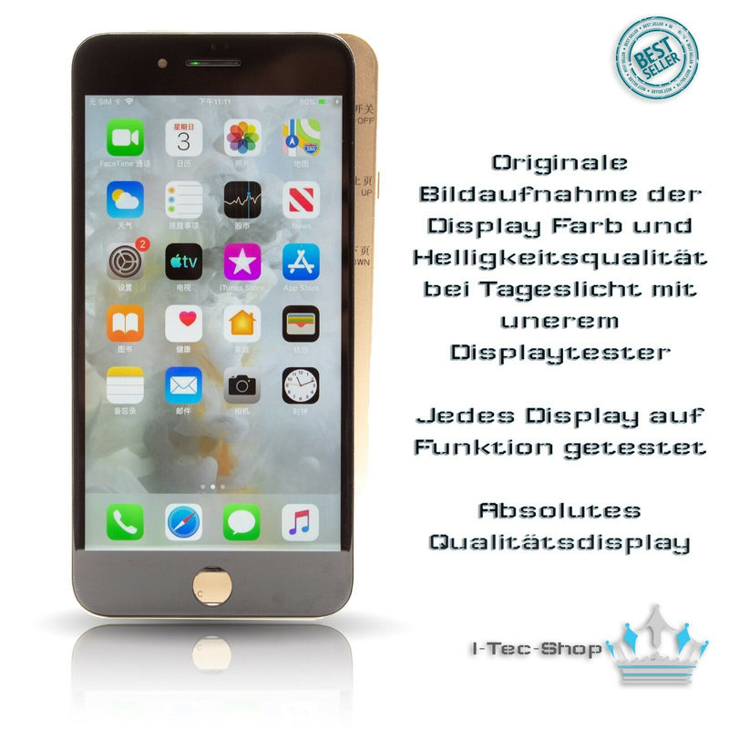 iPhone 8 Plus RETINA LCD Display (schwarz) — Copy/ OEM Qualität